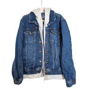 American Rag Denim Jacket with Gray Hood